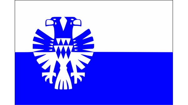 Vlag gemeente Arnhem - in kleur op transparante achtergrond - 600 * 337 pixels 
